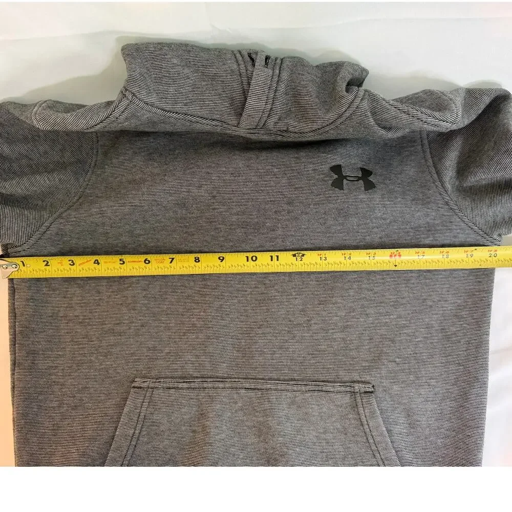 Under Armour Youth‎ Small ColdGear Hoodie Gray Fitted Athletic